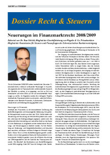 Neuerungen im Finanzmarktrecht